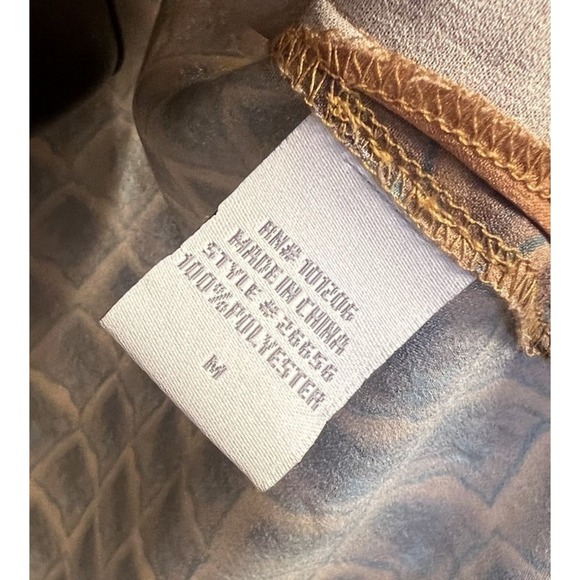 Soft Surroundings Warm Tone Pattern Short Sleeve Lightweight Top Sz M - Picture 4 of 5